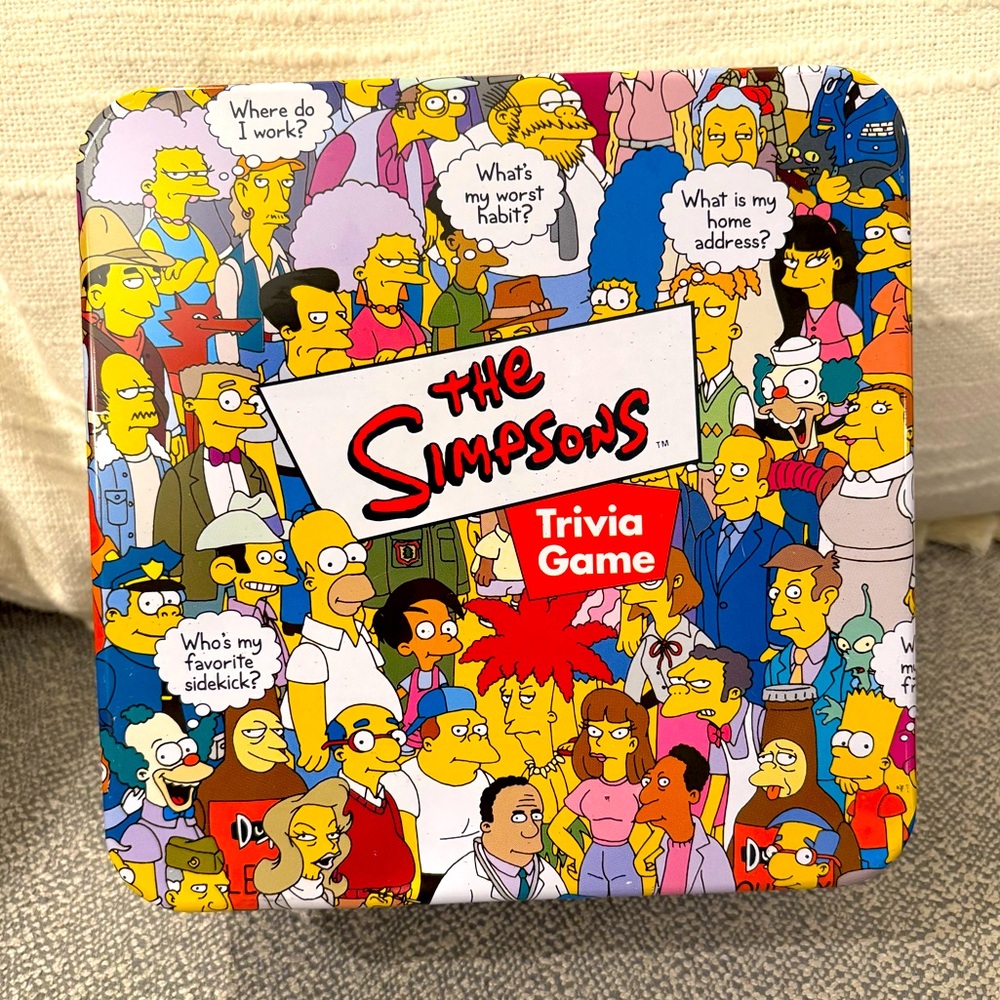 The Simpsons Trivia Game Tin